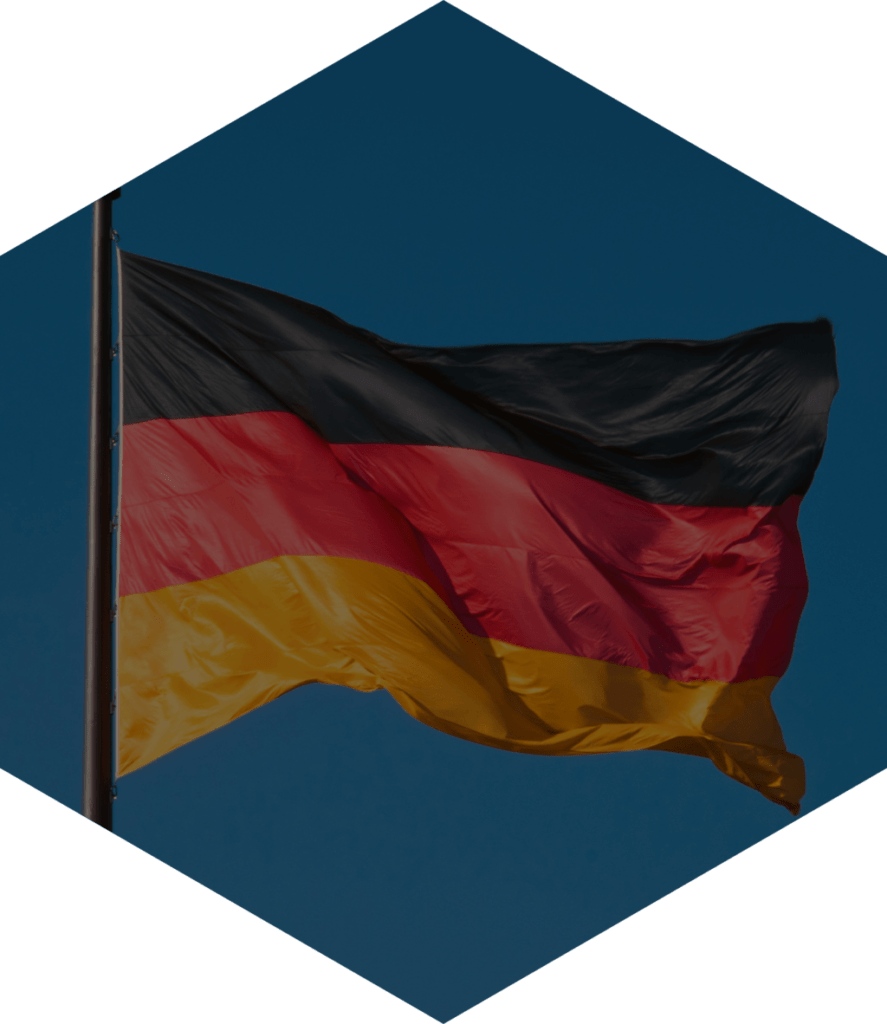 Deutschland Flagge Hexagon PNG